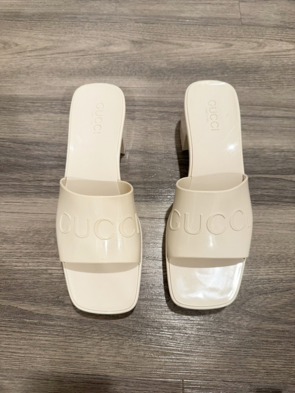 Gucci Rubber Plastique Slide Platform Sandal Heel Size 41 (11) - Picture 2 of 8